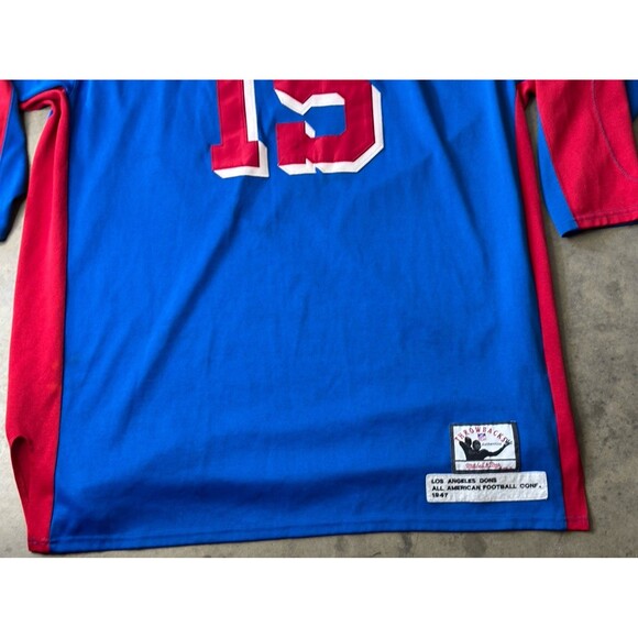 Retro Los Angeles Dons Football Jersey Size 58 Mitchell & Ness Blue 1947 #15 - Picture 2 of 11